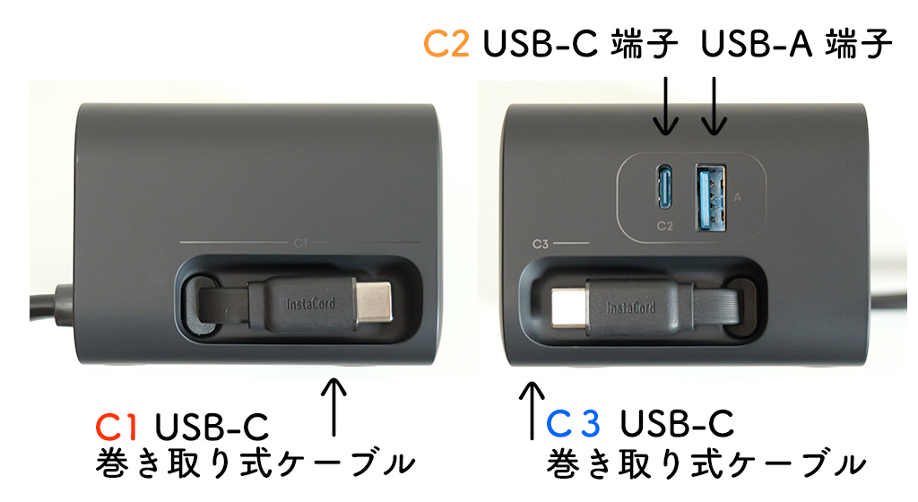 Anker Nano Charging Station 7-in-1 4つUSBポートの各番号